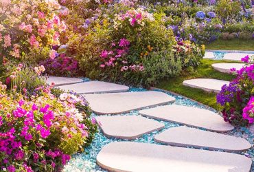 Blooming Marvels: Flower Gardening Basics; path leading through a garden