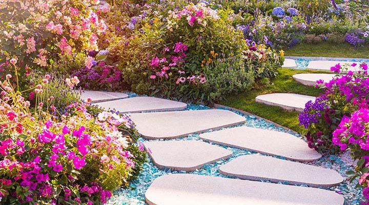 Blooming Marvels: Flower Gardening Basics; path leading through a garden