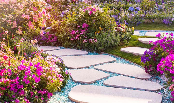 Blooming Marvels: Flower Gardening Basics; path leading through a garden
